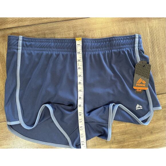 NWT RBX Women’s Blue Active Running Shorts Size Large Lined Moisture Wicking NEW - Picture 11 of 16